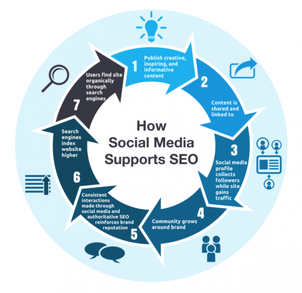 SEO and Social Media Cycle of Support