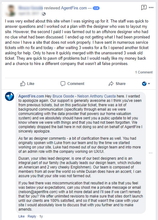 AgentFire Facebook Review AgentFire Facebook Review