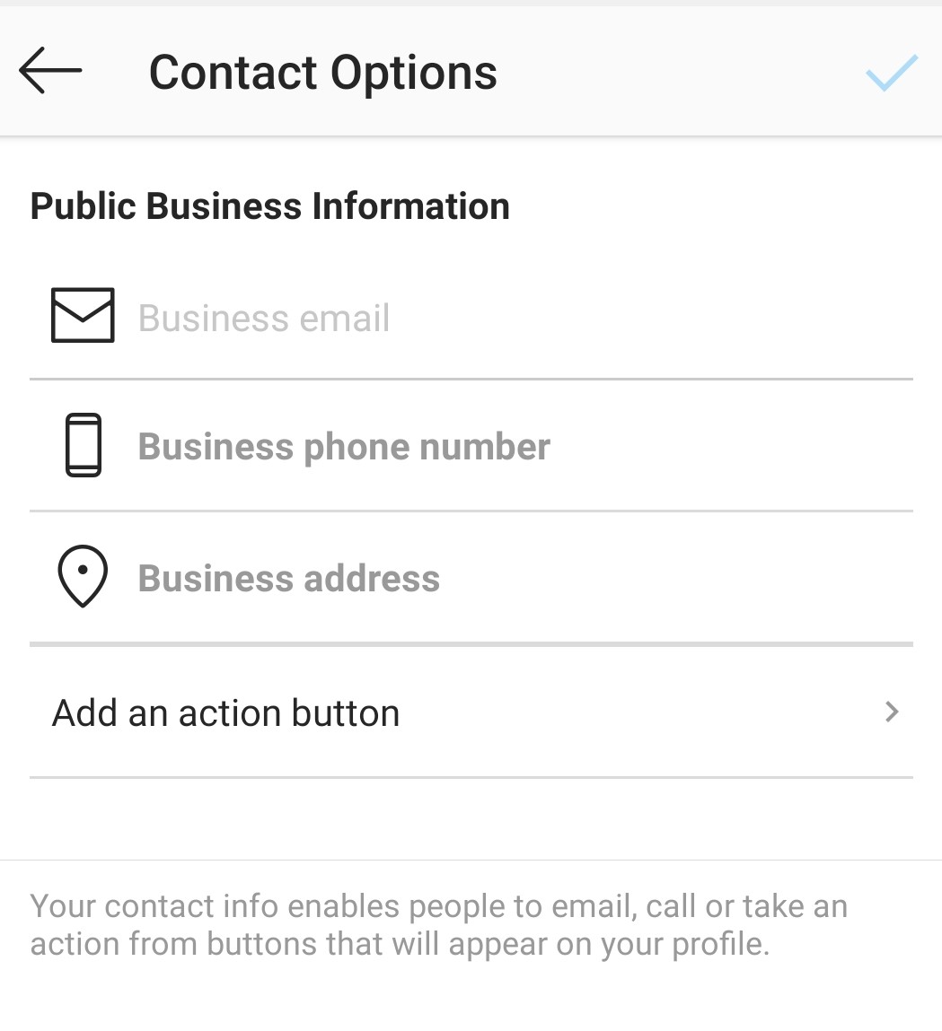 Contact options