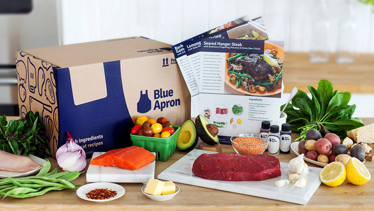 Blue apron box
