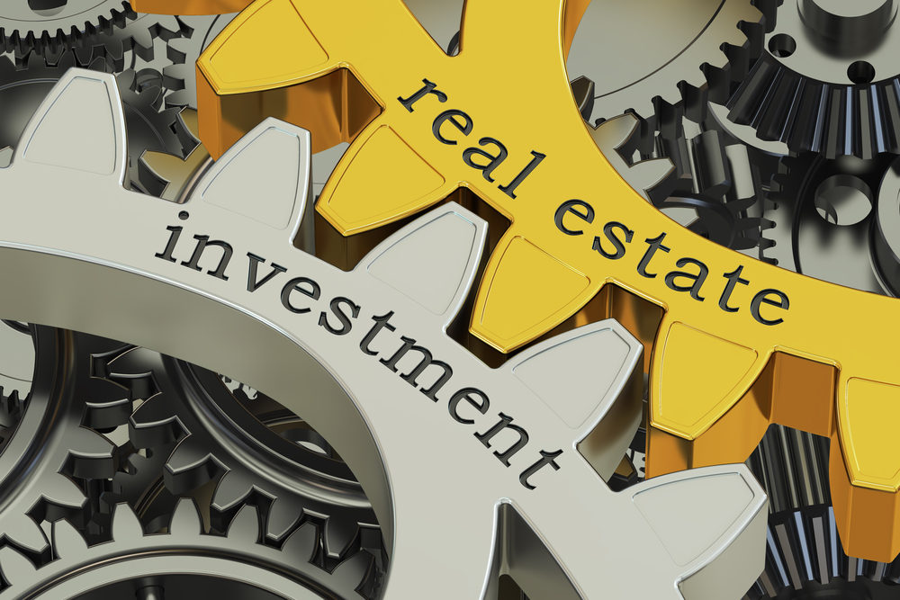 Gears with text: real estate investment