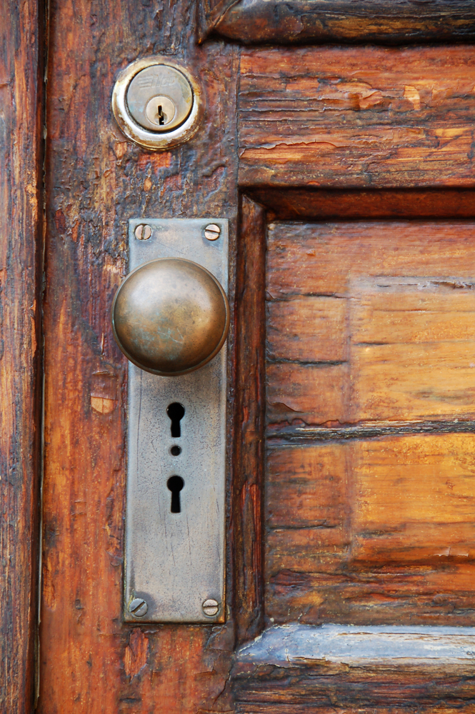 Brass antibacterial doorknob