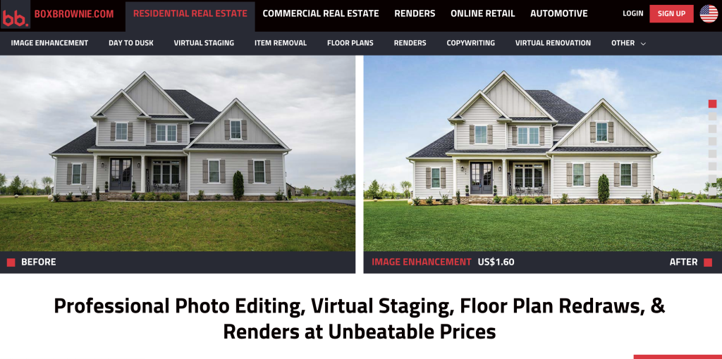 BoxBrownie virtual staging