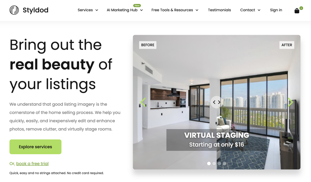 Styldod virtual staging