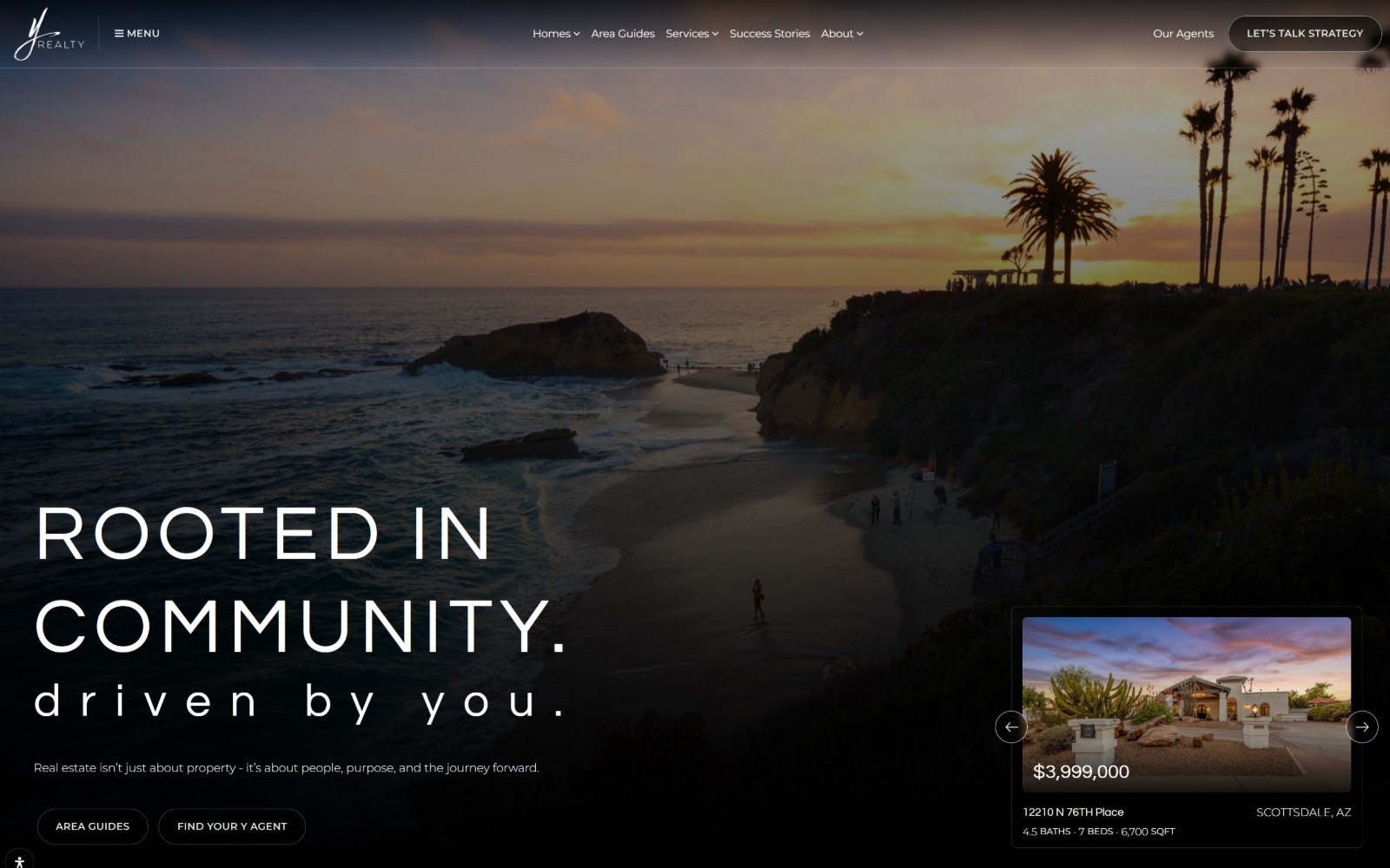 Y Realty website